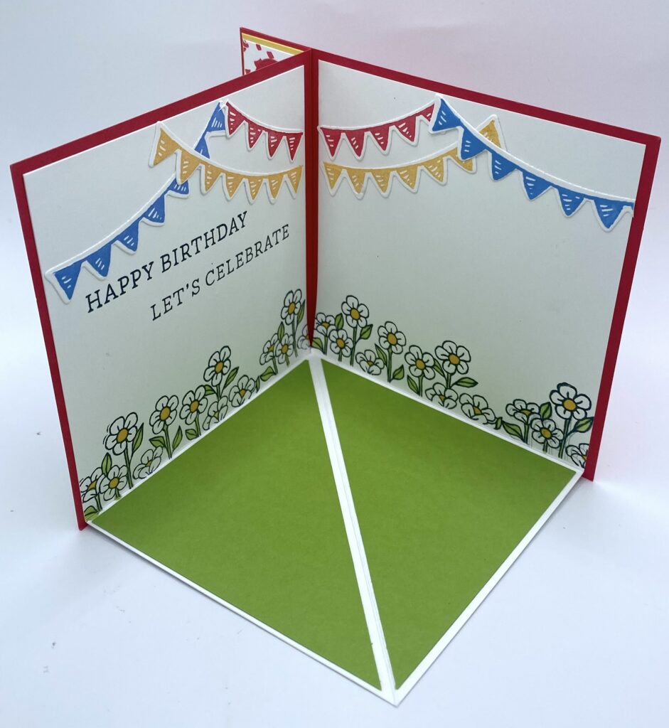 How to Create a Corner Pop Up Card Filled with Fun - The Wandering Stamper